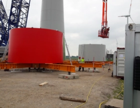 Opbouwen 126 meter hoge betonnen windmolen