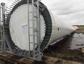 Opbouwen 126 meter hoge betonnen windmolen